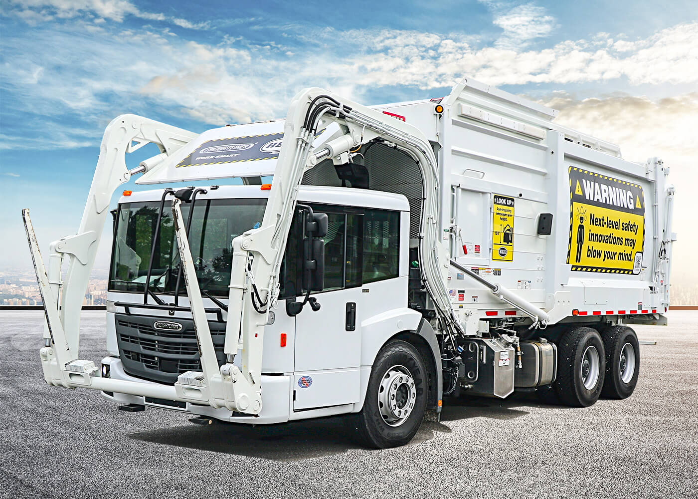 Hvad kan være årsagen til, at den hydrauliske cylinder i en skraldebil ikke har noget tryk?